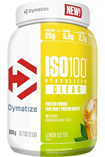 Dymatize ISO100 Hydrolyzed Clear Protein Sugar-Free, Lemon Ice tea 512g Post-...