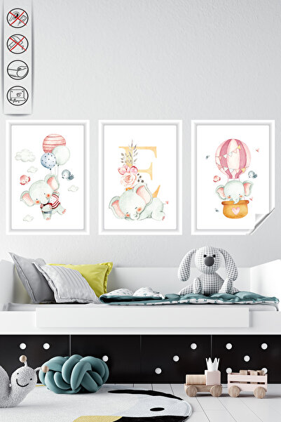 Akıllı Kağıt Statik Tutunma Özellikli Tablo - Poster Çocuk Odası (Model- 13)