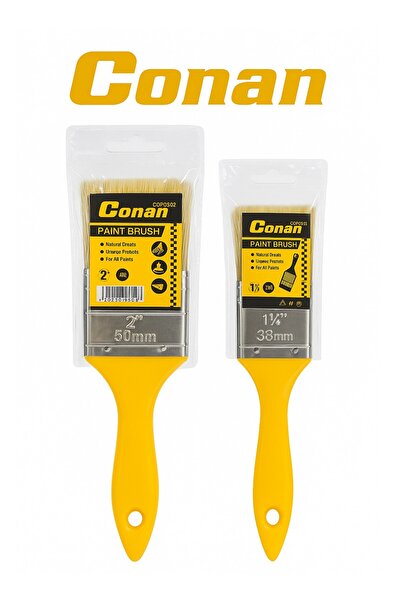 CONAN 2 Pieces – Paint Brush Set, 2" (50 mm) & 1.5" (38 mm) High-density synt...
