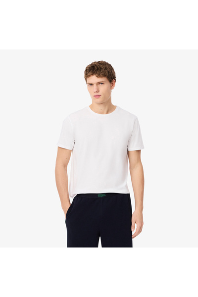 Lacoste Erkek Regular Fit 3'lü Beyaz Pijama Üstü