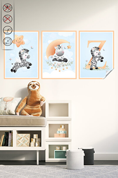 Akıllı Kağıt Statik Tutunma Özellikli Tablo - Poster Çocuk Odası (Model- 9)
