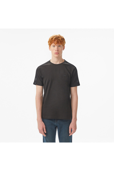 Lacoste Erkek Oversize Fit Bisiklet Yaka Siyah T-Shirt