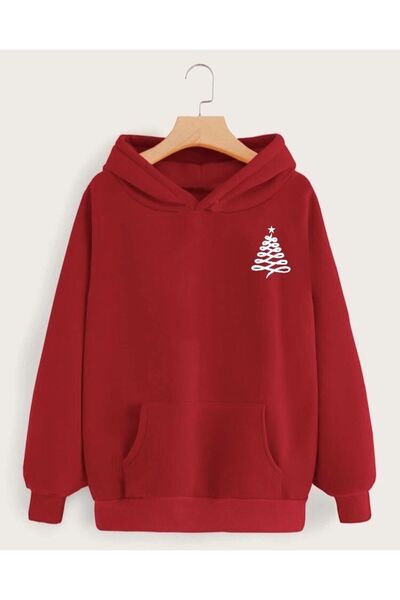 Flaubert Unisex Printed Christmas Sweatshirt 3 Yarn Oversized