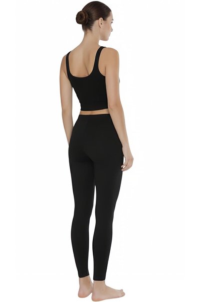 Özten İç Giyim Stretch Fabric Single Jersey Classic Long Straight Women's Stretchy Leggings Ozt401