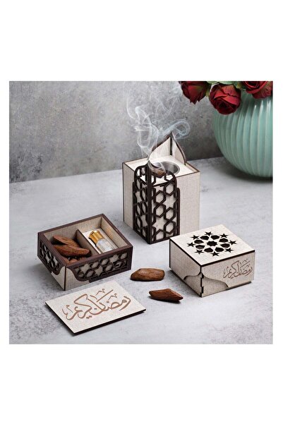 Story of candle مبخرة بخور مع صندوق يحتوي على عود مروكي و مسك فاخر، طقم بعبار...