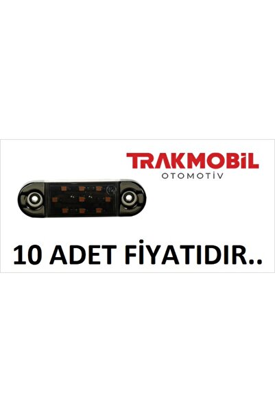 FORMPLAS OVAL PARMAK LAMBA 9 LEDLİ FÜME CAM (10 ADET) Sarı