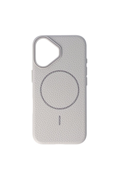 SEP Toc Luxury Leather Magsafe Apple iPhone 16 Gri