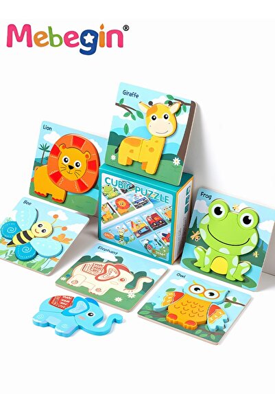MEBEGIN ألعاب ألغاز خشبية للبنات بعمر 3 سنوات فما فوق، لعبة تركيب الصور المقط...