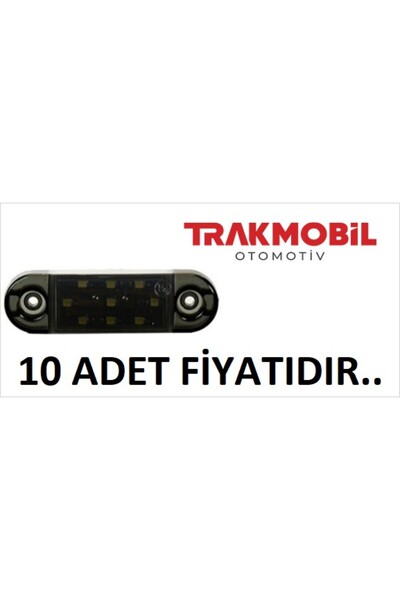 FORMPLAS OVAL PARMAK LAMBA 9 LEDLİ FÜME CAM (10 ADET) Beyaz