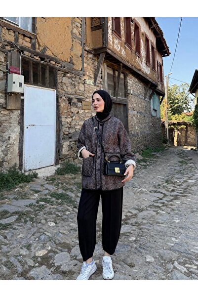 MODA S&S BZLİNE Etnik desenli biyeli ceket