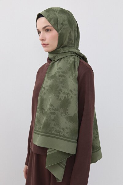 Nihan Dalga Desen Naia Pamuk Şal Yeşil
