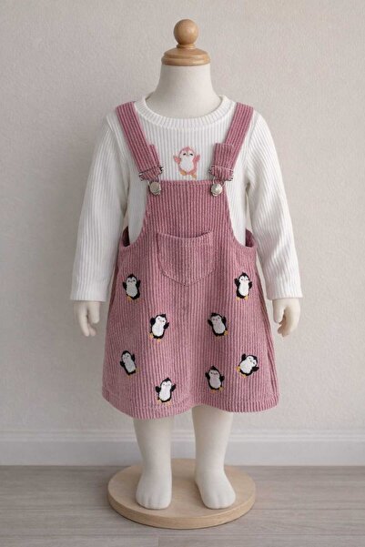 ASLAN MODA GİYİM ASLAN MODA 2-5 YAŞ KIZ KADİFE JİLE TAKIM