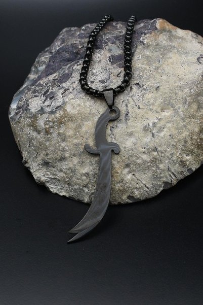 Prestige Hz. Ali Zulfiqar Sword Necklace Stainless Steel Chain 2mm 902493