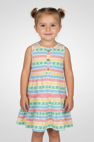 NANETTE LEPORE فساتين بناتي من قطعتين بنقشة كاملة، متعددة الألوان