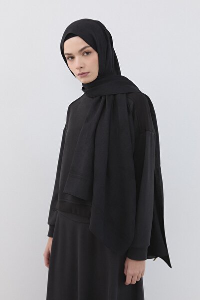 Nihan Dalga Desen Naia Pamuk Şal Siyah