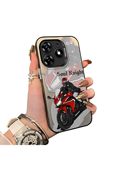 ucuc حافظة تكنو سبارك 10 برو 4G متوافقة مع الحافة السيليكونية الصلبة والظهر ا...