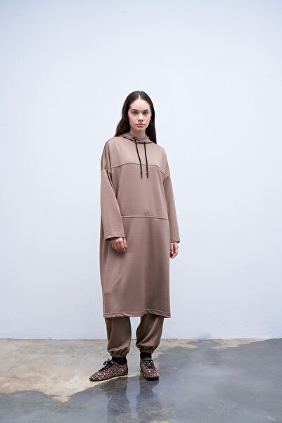 QANU Hooded Stitched Sweatshirt