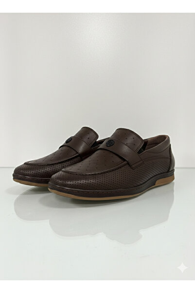 shot night Genuine Leather Buckle Detailed Comfortable Fit Men's Shoes
