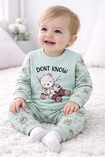 Süpermini Baby Boy Pajama Set / 2-Piece Pajama Set Bottom and Top Dont Know P...