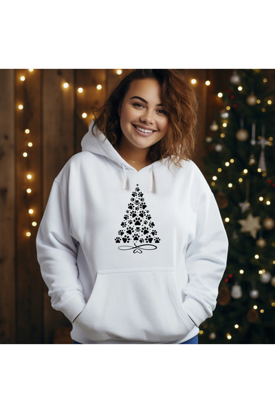 Flaubert Women's Printed Christmas 3-Thread Oversized Sweatshirt