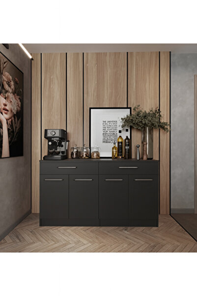 Tdesigno 160 cm Matcha 4 Kapaklı - 2 Çekmeceli Mutfak Alt Modül - Çok Amaçlı ...