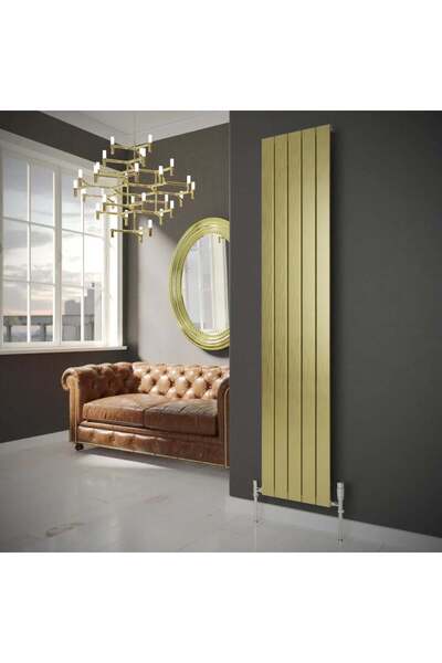 Lojimax Alüminyum Dekoratif Radyatör Royal 600x1032mm 14 Dilim Dokulu Antrasit Gri | 1087 W Yüksek I