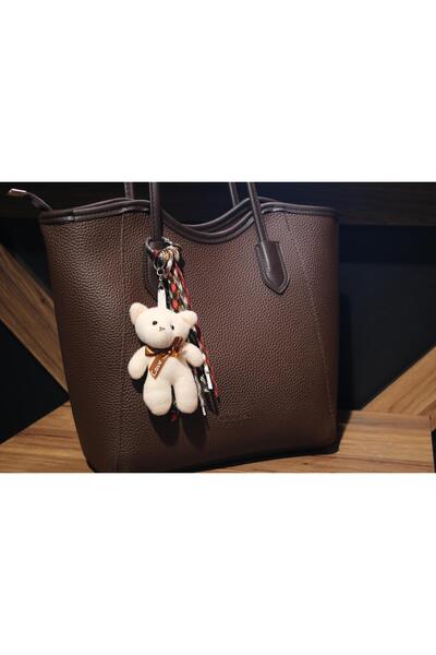 DMG Collection حقيبة يد وكتف نسائية من بونو مع سلسلة مفاتيح على شكل دمية دب و...