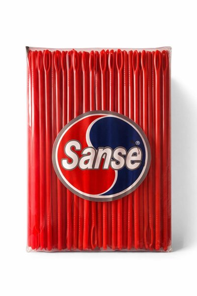 Sanse 20 cm Geniş Delikli Plastik Çuvaldız 100 Adet – Kırmızı Renk | Kolay İplik Geçirme