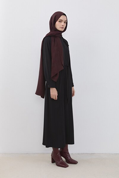 Nihan Rahat Kalıp Modal Elbise Siyah