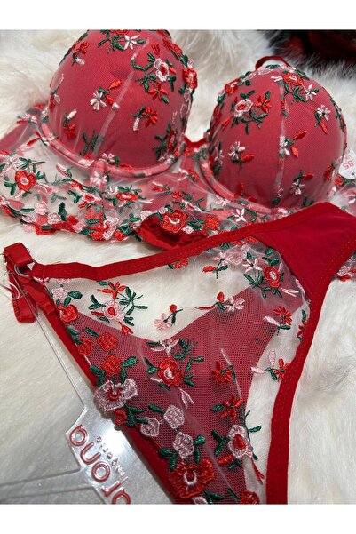 Elit Butik Bustier Suit Floral Print Push up with Underwire Padding