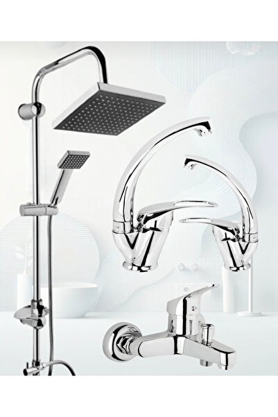 luxury faucet Robot duş seti mix takım evye-lavabo-banyo bataryası 4 Lü set