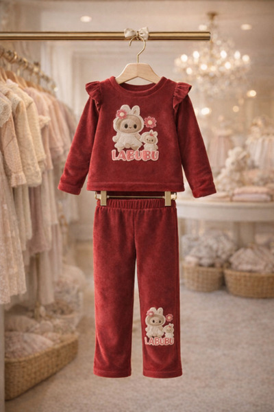 Inovius Costum Labubu - Rosu - BB103 - Marime: 11 Ani