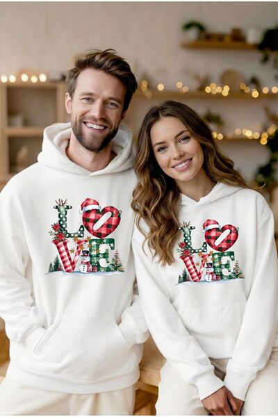 Flaubert Unisex Christmas Printed Sweatshirt Oversized 3 Yarn 1 Piece