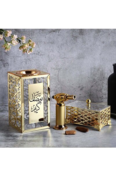 Story of candle مبخرة مع صندوق لحفظ البخور وللتخزين تأتي بعبارة "رمضان كريم" ...