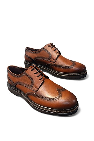 abar classic Men's Inner and Outer Genuine Leather Eva Sole Laser Engraved Classic Shoes