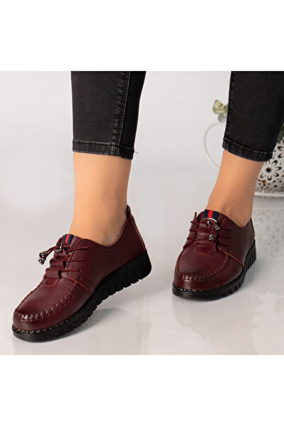 ALOGO Pantofi de damă bordo, din piele, Ajuana, 36