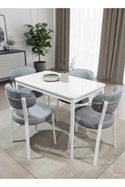 DİLETTO 70x110 YEMEK MASA TAKIMI MUTFAK MASASI 4 KİŞİLİK MASA SANDALYE TAKIMI...