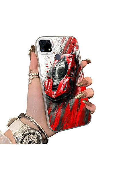 ucuc حافظة مضادة للسقوط من السيليكون المتوافقة مع هاتف Realme C15، بتصميم سيا...