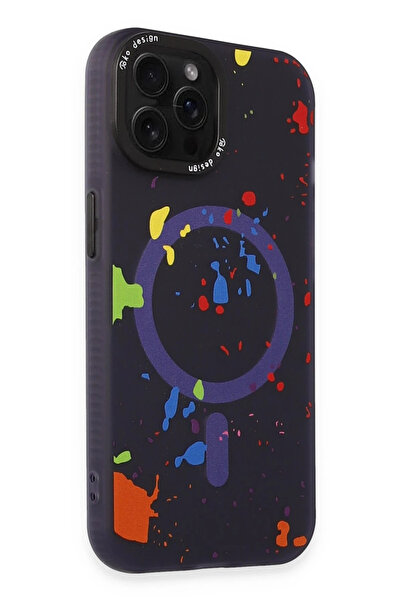 Joko 1614234747 غطاء ماج سيف ملون لهاتف آيفون 14 برو - (183442) بنفسجي غامق