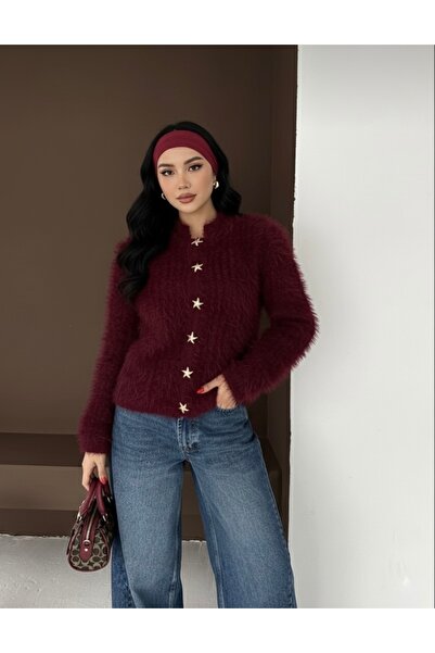 GIZILCA Yıldız Düğmeli Sakallı Hırka