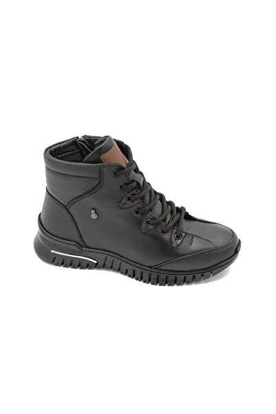 Pepita 9388 Hakiki Deri Comfort Bot Siyah