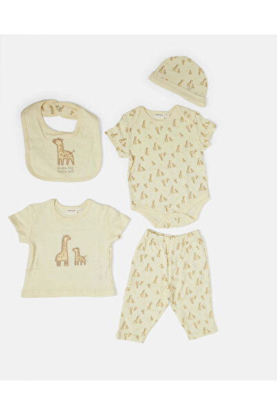 REDTAG Baby White Printed Set (5 Piece)