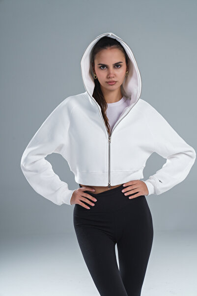 Paw Garage Women's Three Thread Sh Fleece-Lined Fabric K Hooded Metal Zipper Sweat