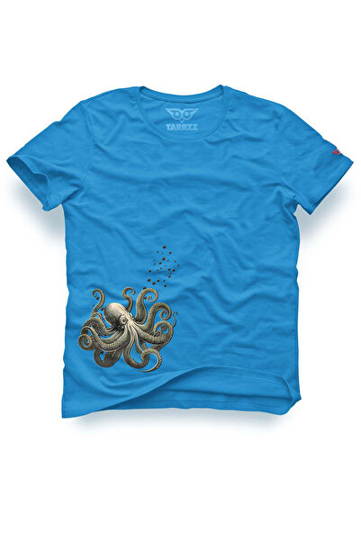 Tarrzzcom تي شيرت بتصميم عادي للجنسين - أخطبوط