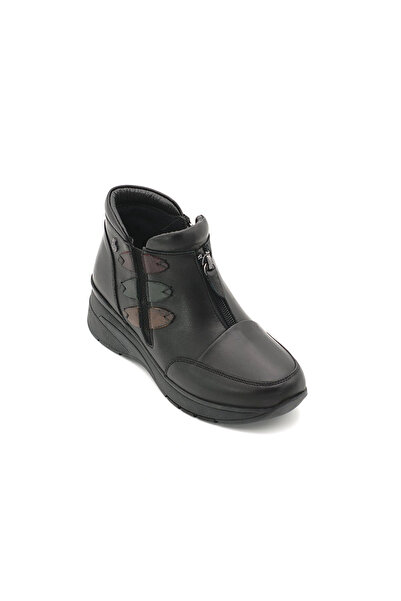 Pepita Z014 Hakiki Deri Comfort Bot Siyah