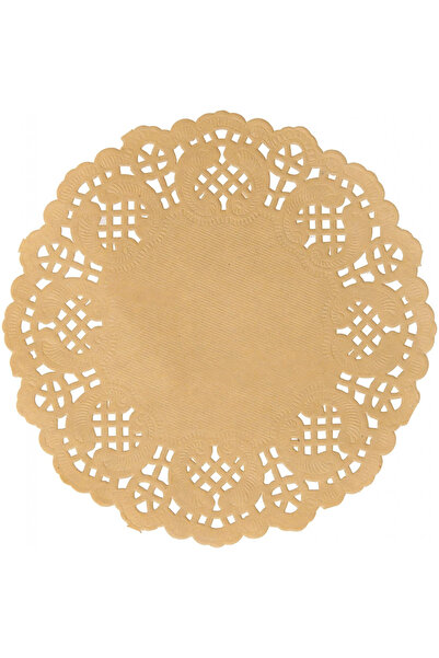 OEM Set of 10 Chal napkins, diameter 35 cm, paper, beige