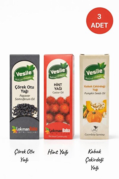 sultanbahçe Soğuk Sıkım ÇörekOtu Yağı + Hint Yağı + Kabak Çekirdeği Yağı 3’lü...