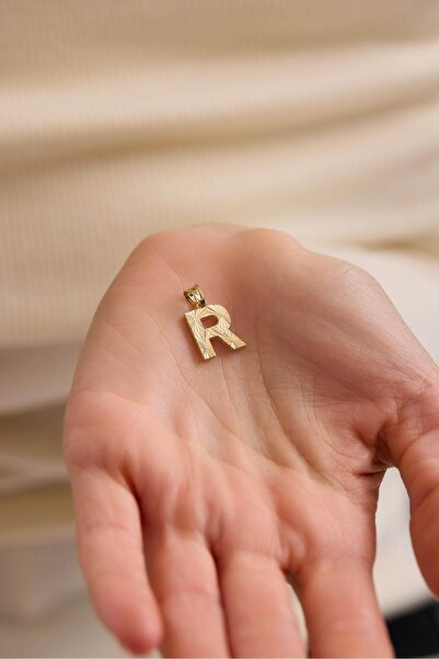 Tufanlar Kuyumculuk 14 Ayar Orta Boy Kalemli Harf Altın Kolye Ucu