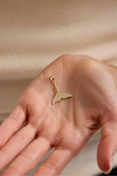 Tufanlar Kuyumculuk 14 Ayar Balina Kuyruğu Altın Kolye Ucu