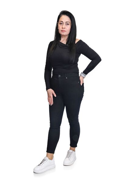 Blues Outlet Women's Denim High Waist Skinny Jean Pants-Black